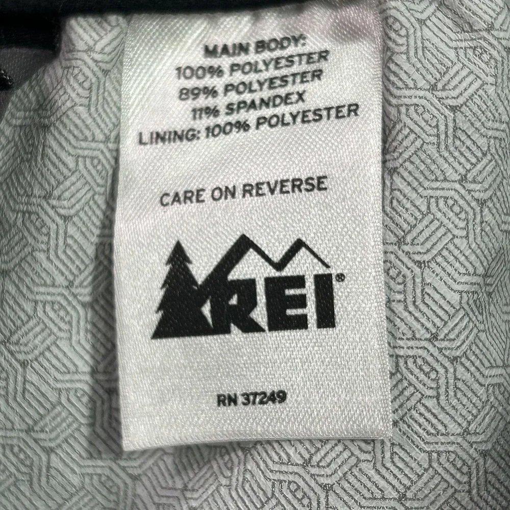 REI Element E1 Rain Pants Mens 2XL Black Waterproof Lined Elastic Waist Hiking
